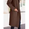imageANRABESS Womens Cardigan Sweater 2025 Fall Outfits Knitted Lapel Long Coats CoatigansCoffee