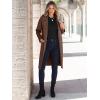 imageANRABESS Womens Cardigan Sweater 2025 Fall Outfits Knitted Lapel Long Coats CoatigansCoffee