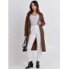 imageANRABESS Womens Cardigan Sweater 2025 Fall Outfits Knitted Lapel Long Coats CoatigansCoffee