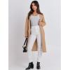 imageANRABESS Womens Cardigan Sweater 2025 Fall Outfits Knitted Lapel Long Coats CoatigansDeep Apricot