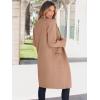 imageANRABESS Womens Cardigan Sweater 2025 Fall Outfits Knitted Lapel Long Coats CoatigansKhaki