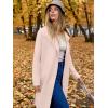 imageANRABESS Womens Long Cardigans Sweater 2025 Fall Dressy Casual Lapel Knit Warm Trench Coatigan Oversized Blazer Jacket CoatLight Apricot