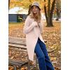 imageANRABESS Womens Long Cardigans Sweater 2025 Fall Dressy Casual Lapel Knit Warm Trench Coatigan Oversized Blazer Jacket CoatLight Apricot