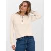 imageANRABESS Womens Long Sleeve Henley Shirts Button Down Tunic Tops Fall Lightweight Sweaters Business Casual Blouses 2025Beige