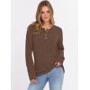 imageANRABESS Womens Long Sleeve Henley Shirts Button Down Tunic Tops Fall Lightweight Sweaters Business Casual Blouses 2025Brown