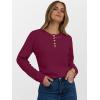 imageANRABESS Womens Long Sleeve Henley Shirts Button Down Tunic Tops Fall Lightweight Sweaters Business Casual Blouses 2025Burgundy