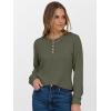 imageANRABESS Womens Long Sleeve Henley Shirts Button Down Tunic Tops Fall Lightweight Sweaters Business Casual Blouses 2025Deep Green