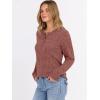 imageANRABESS Womens Long Sleeve Henley Shirts Button Down Tunic Tops Fall Lightweight Sweaters Business Casual Blouses 2025Rust Orange