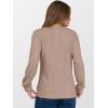 imageANRABESS Womens Long Sleeve Henley Shirts Button Down Tunic Tops Fall Lightweight Sweaters Business Casual Blouses 2025Tan