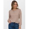 imageANRABESS Womens Long Sleeve Henley Shirts Button Down Tunic Tops Fall Lightweight Sweaters Business Casual Blouses 2025Tan