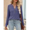 imageANRABESS Womens Long Sleeve Shirts 2025 Fall Henley Business Casual Tops Cute TShirts Work Blouses Outfits Vacation ClothesBlue Gray