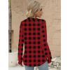 imageANRABESS Womens Long Sleeve Shirts 2025 Fall Henley Business Casual Tops Cute TShirts Work Blouses Outfits Vacation ClothesRed Black Plaid
