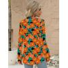 imageANRABESS Womens Long Sleeve Shirts 2025 Fall Henley Business Casual Tops Cute TShirts Work Blouses Outfits Vacation ClothesTeal Orange Floral