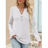imageANRABESS Womens Long Sleeve Shirts 2025 Fall Henley Business Casual Tops Cute TShirts Work Blouses Outfits Vacation ClothesWhite
