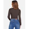 imageANRABESS Womens Long Sleeve Square Neck Crop Top Ribbed Slim Fitted Basic Tee Layer Y2K Shirts Fall Fashion Outfits 2025Coffee