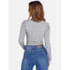 imageANRABESS Womens Long Sleeve Square Neck Crop Top Ribbed Slim Fitted Basic Tee Layer Y2K Shirts Fall Fashion Outfits 2025Grey