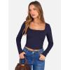 imageANRABESS Womens Long Sleeve Square Neck Crop Top Ribbed Slim Fitted Basic Tee Layer Y2K Shirts Fall Fashion Outfits 2025Navy Blue