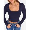 imageANRABESS Womens Long Sleeve Square Neck Crop Top Ribbed Slim Fitted Basic Tee Layer Y2K Shirts Fall Fashion Outfits 2025Navy Blue