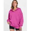 imageANRABESS Womens Oversized Hoodies V Neck Sweatshirts Fleece Long Sleeve Pullover Y2K Clothes 2025 Fall Trendy OutfitsHot Pink