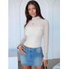 imageANRABESS Womens Sexy Mesh Long Sleeve Shirts Trendy Mock Neck Sheer Ruched Going Out Tops Fall Slim Fit Blouses 2025White