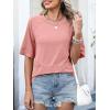 imageANRABESS Womens Tops Crewneck Half Sleeve Loose Fit T Shirts Solid Cute Flowy Shirts Summer Casual Tees 2025 Trendy OutfitsCoral Pink