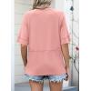 imageANRABESS Womens Tops Crewneck Half Sleeve Loose Fit T Shirts Solid Cute Flowy Shirts Summer Casual Tees 2025 Trendy OutfitsCoral Pink