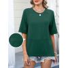 imageANRABESS Womens Tops Crewneck Half Sleeve Loose Fit T Shirts Solid Cute Flowy Shirts Summer Casual Tees 2025 Trendy OutfitsDark Green