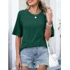 imageANRABESS Womens Tops Crewneck Half Sleeve Loose Fit T Shirts Solid Cute Flowy Shirts Summer Casual Tees 2025 Trendy OutfitsDark Green