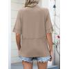 imageANRABESS Womens Tops Crewneck Half Sleeve Loose Fit T Shirts Solid Cute Flowy Shirts Summer Casual Tees 2025 Trendy OutfitsKhaki