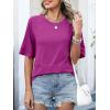 imageANRABESS Womens Tops Crewneck Half Sleeve Loose Fit T Shirts Solid Cute Flowy Shirts Summer Casual Tees 2025 Trendy OutfitsPurple