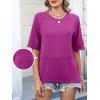 imageANRABESS Womens Tops Crewneck Half Sleeve Loose Fit T Shirts Solid Cute Flowy Shirts Summer Casual Tees 2025 Trendy OutfitsPurple