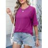 imageANRABESS Womens Tops Crewneck Half Sleeve Loose Fit T Shirts Solid Cute Flowy Shirts Summer Casual Tees 2025 Trendy OutfitsPurple