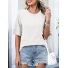 imageANRABESS Womens Tops Crewneck Half Sleeve Loose Fit T Shirts Solid Cute Flowy Shirts Summer Casual Tees 2025 Trendy OutfitsWhite