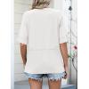 imageANRABESS Womens Tops Crewneck Half Sleeve Loose Fit T Shirts Solid Cute Flowy Shirts Summer Casual Tees 2025 Trendy OutfitsWhite