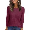 imageANRABESS Women Long Sleeve Shirts Business Casual Tunic Tops Fall Lightweight Sweaters Dressy Blouses 2025 Fashion OutfitsBurgundy