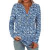 imageANRABESS Womens Long Sleeve Shirts 2025 Fall Henley Business Casual Tops Cute TShirts Work Blouses Outfits Vacation ClothesBlue White Floral