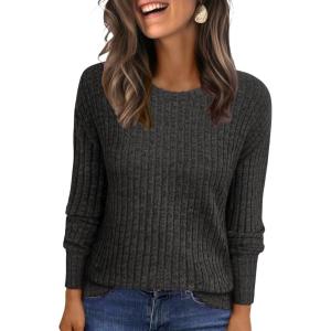 imageANRABESS Women Long Sleeve Shirts Business Casual Tunic Tops Fall Lightweight Sweaters Dressy Blouses 2025 Fashion OutfitsBlack