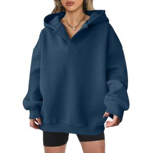 imageANRABESS Womens Oversized Hoodies V Neck Sweatshirts Fleece Long Sleeve Pullover Y2K Clothes 2025 Fall Trendy OutfitsNavy Blue