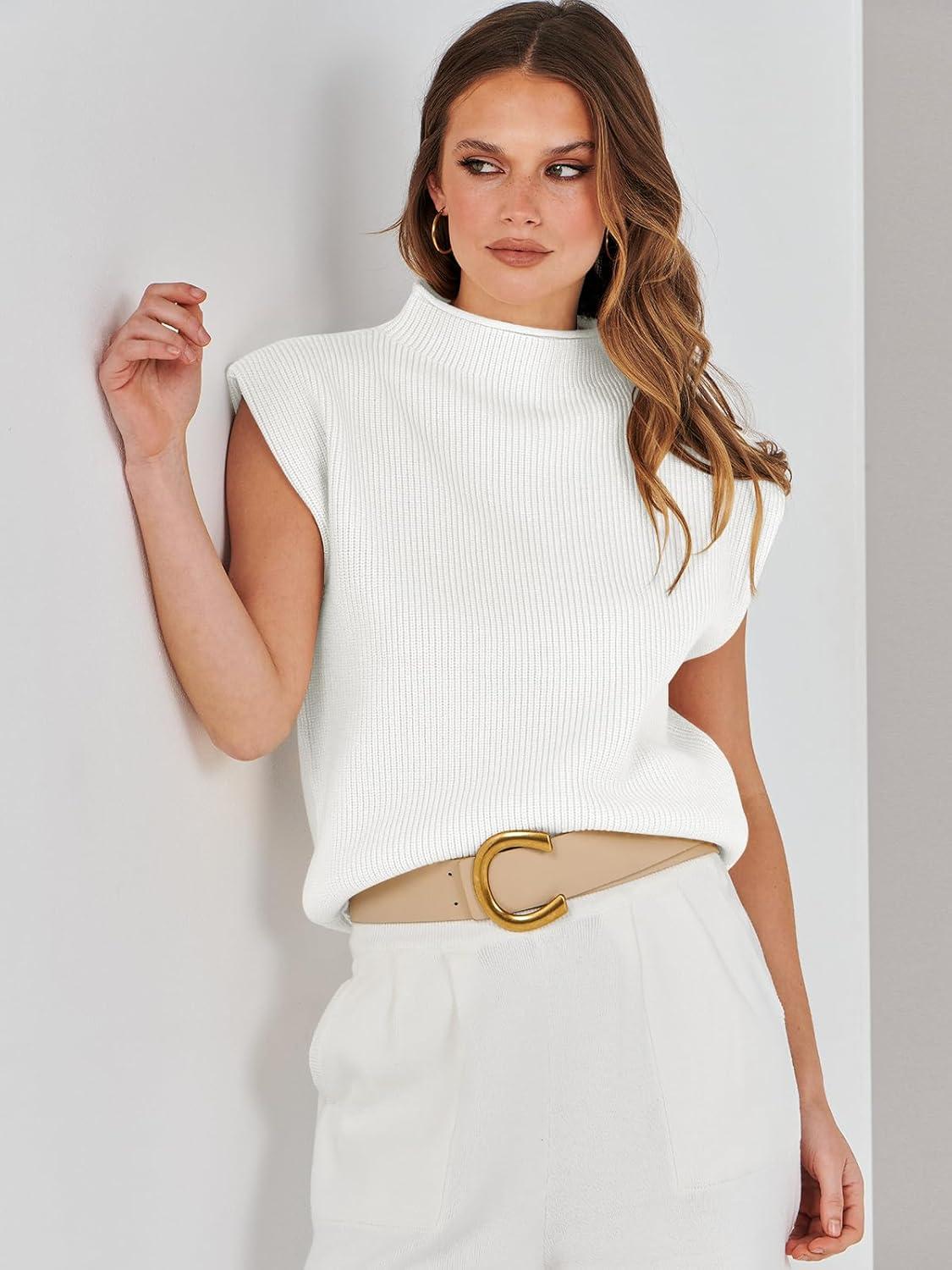 imageANRABESS Womens Mock Neck Sleeveless Sweater Vest Casual Cap Sleeve Knit Pullover Tank Tops 2025 Fall ClothesWhite