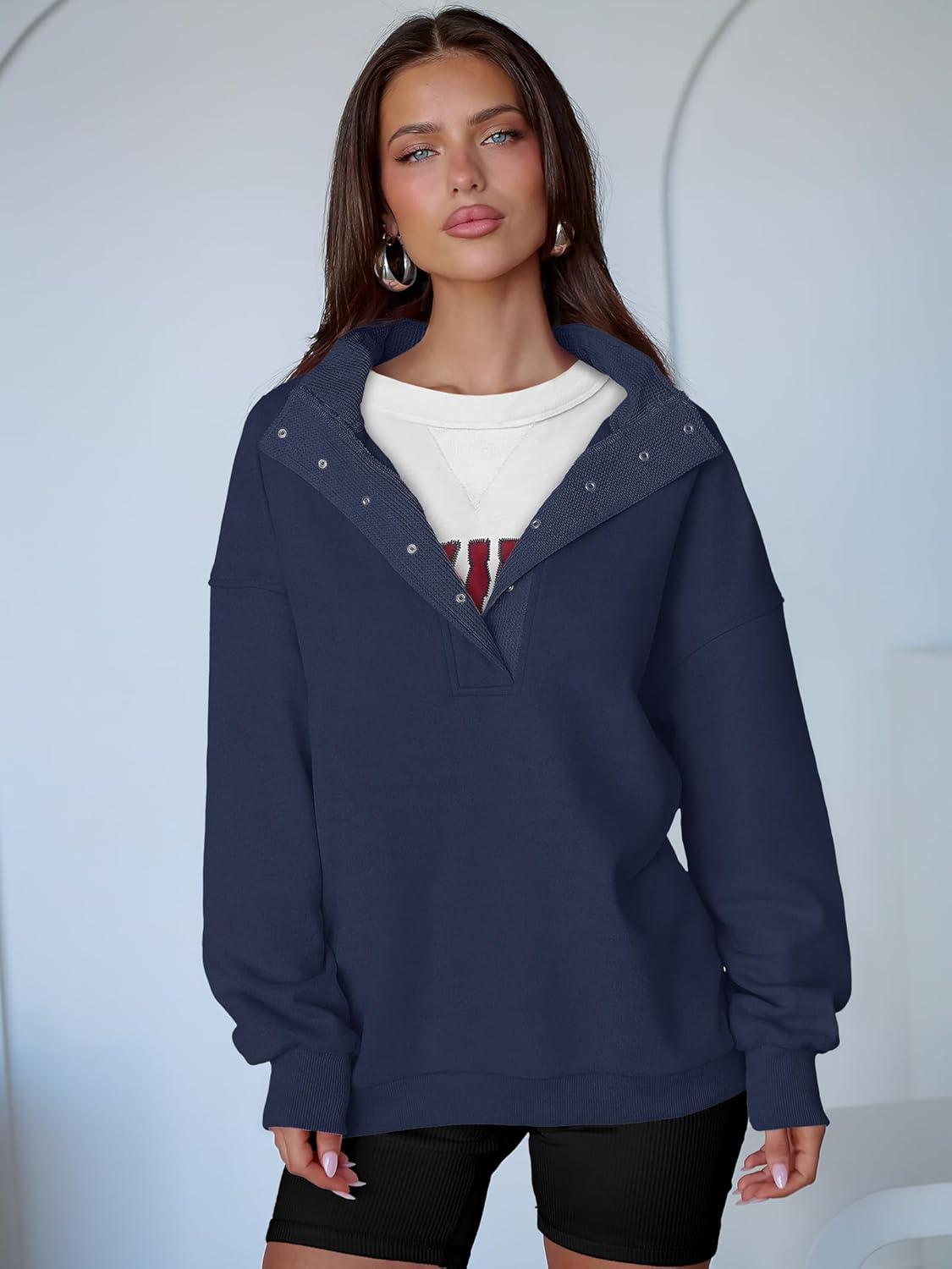 imageANRABESS Womens Oversized Sweatshirt Long Sleeve Henley Pullover Tops 2025 Fall Casual Button Loose Fit Teens Fashion OutfitsDark Blue