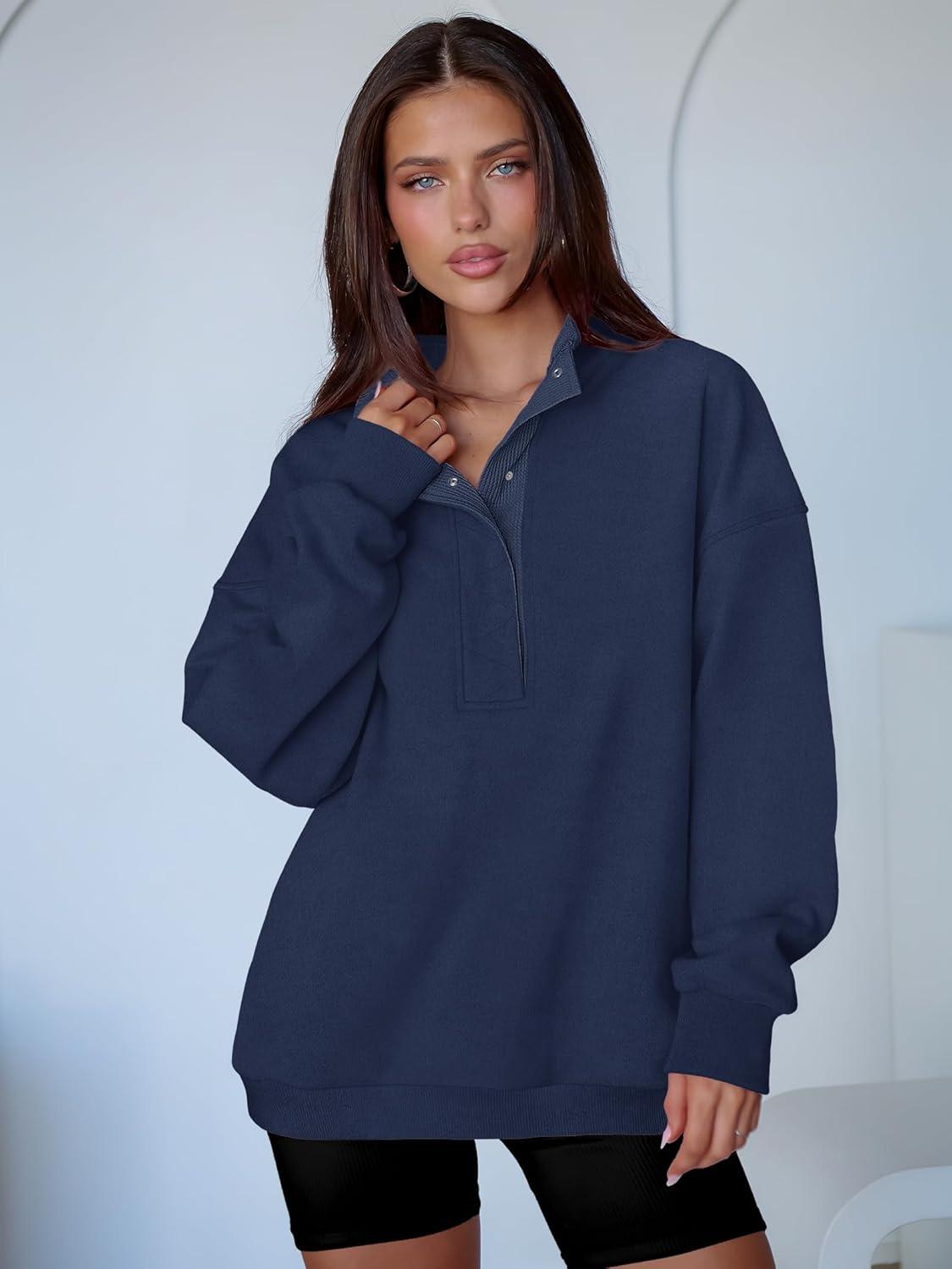 imageANRABESS Womens Oversized Sweatshirt Long Sleeve Henley Pullover Tops 2025 Fall Casual Button Loose Fit Teens Fashion OutfitsDark Blue