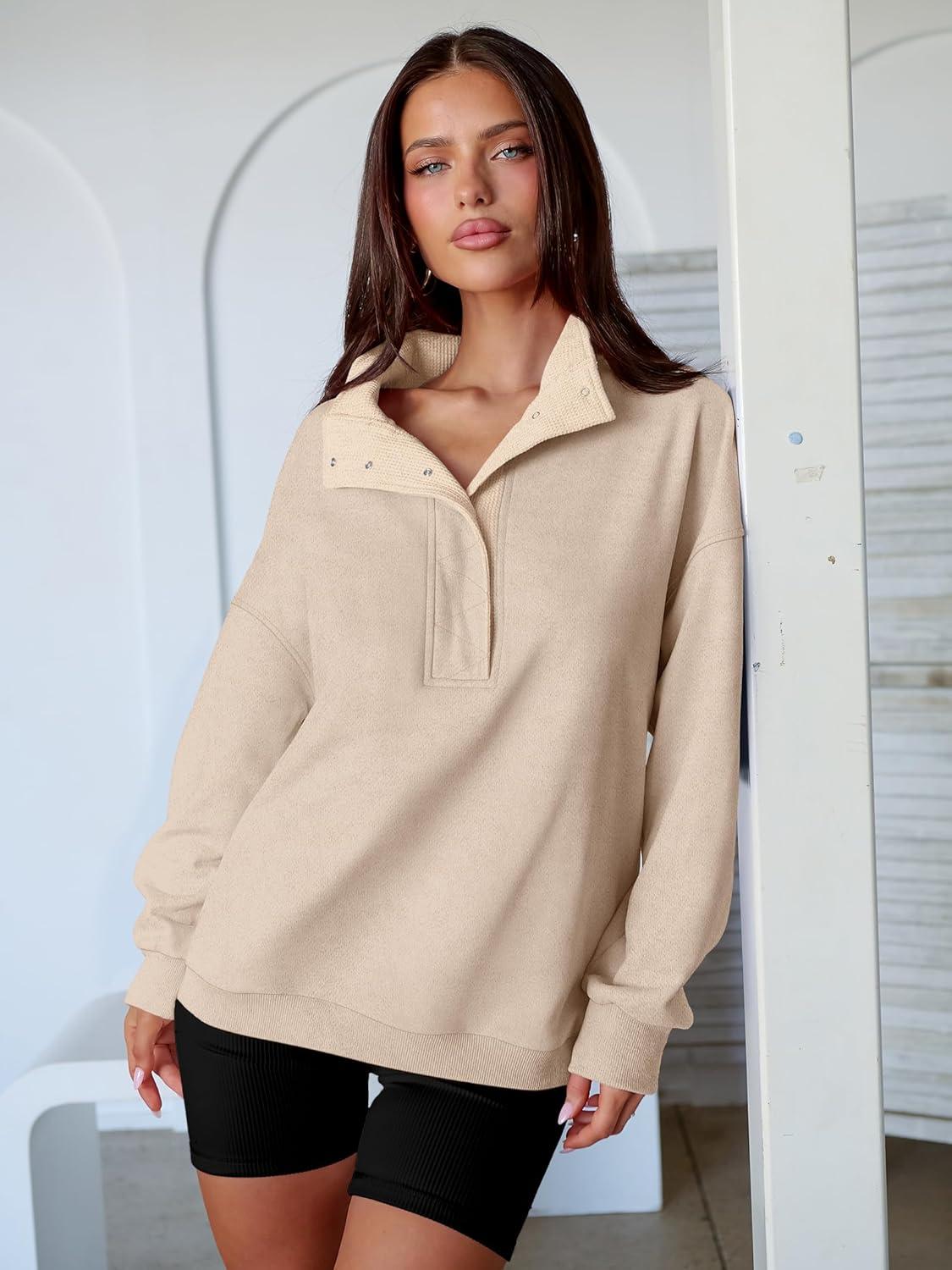 imageANRABESS Womens Oversized Sweatshirt Long Sleeve Henley Pullover Tops 2025 Fall Casual Button Loose Fit Teens Fashion OutfitsParchment