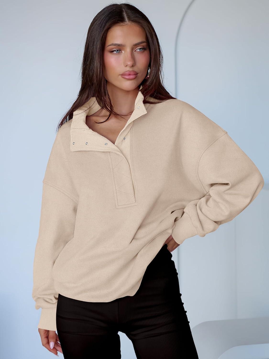 imageANRABESS Womens Oversized Sweatshirt Long Sleeve Henley Pullover Tops 2025 Fall Casual Button Loose Fit Teens Fashion OutfitsParchment