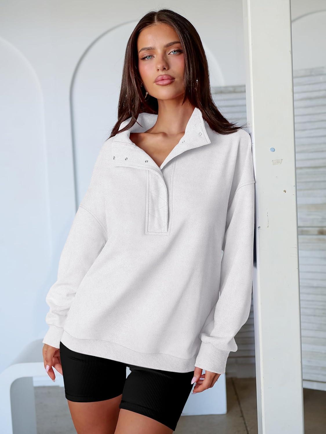 imageANRABESS Womens Oversized Sweatshirt Long Sleeve Henley Pullover Tops 2025 Fall Casual Button Loose Fit Teens Fashion OutfitsWhite