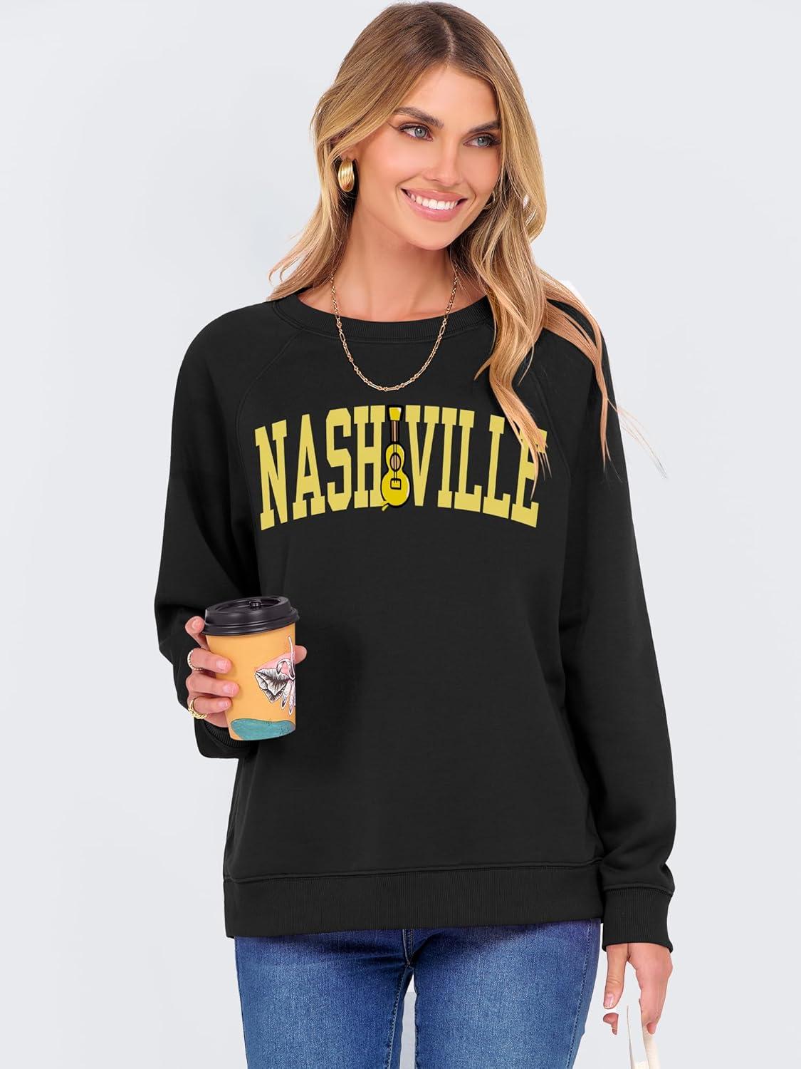 imageANRABESS Womens Oversized Sweatshirts Crewneck Long Sleeve Pullover Hoodies Graphic Cute Teen Girls Clothes 2025 Fall OutfitsBlack  Nashville