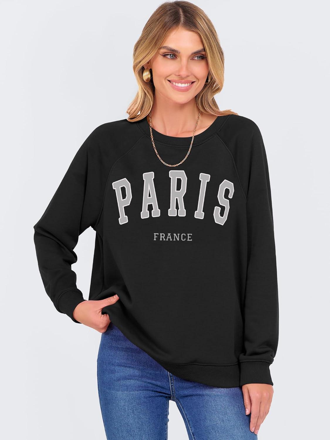 imageANRABESS Womens Oversized Sweatshirts Crewneck Long Sleeve Pullover Hoodies Graphic Cute Teen Girls Clothes 2025 Fall OutfitsBlack  Paris