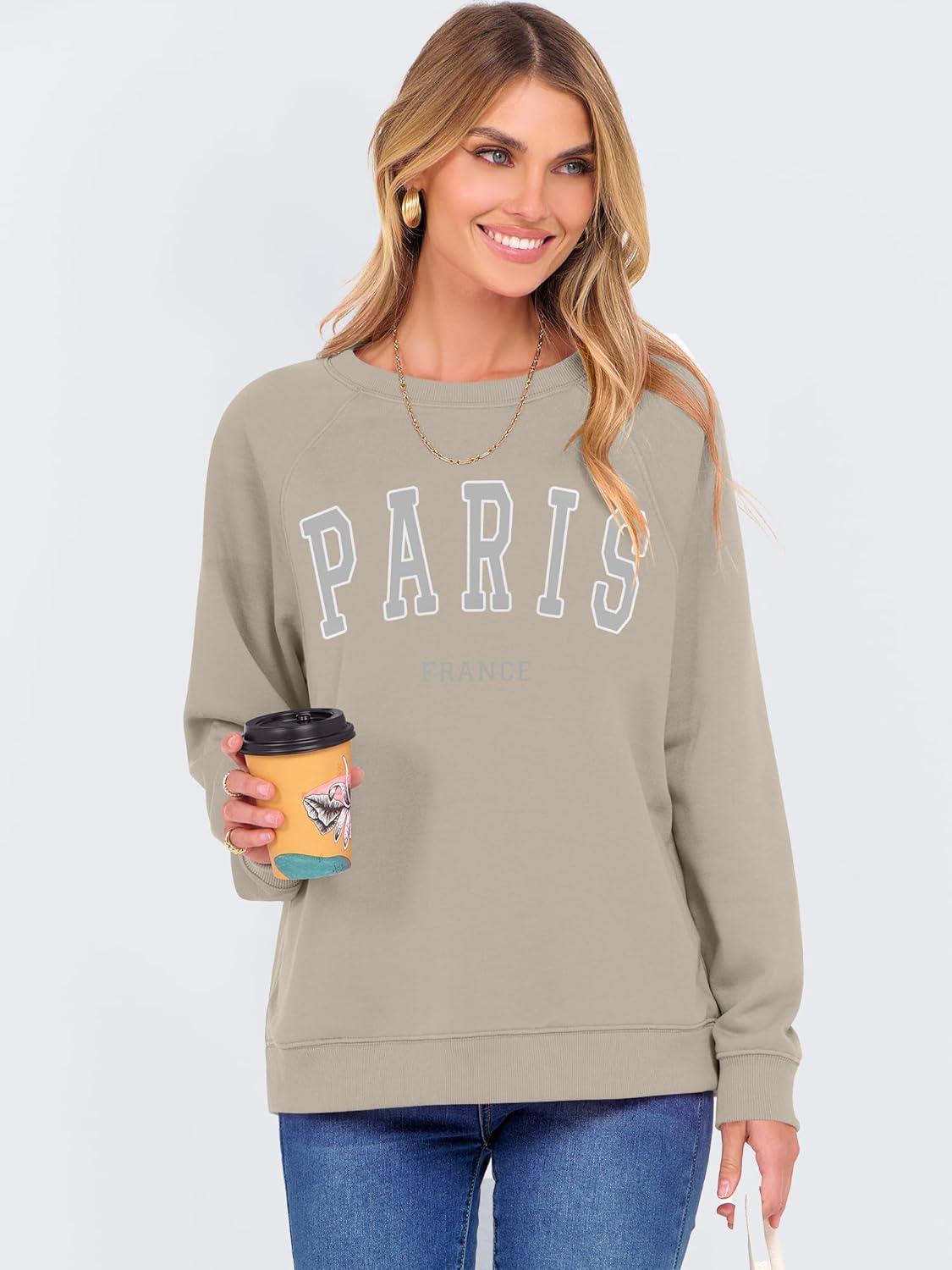 imageANRABESS Womens Oversized Sweatshirts Crewneck Long Sleeve Pullover Hoodies Graphic Cute Teen Girls Clothes 2025 Fall OutfitsLight Khaki  Paris