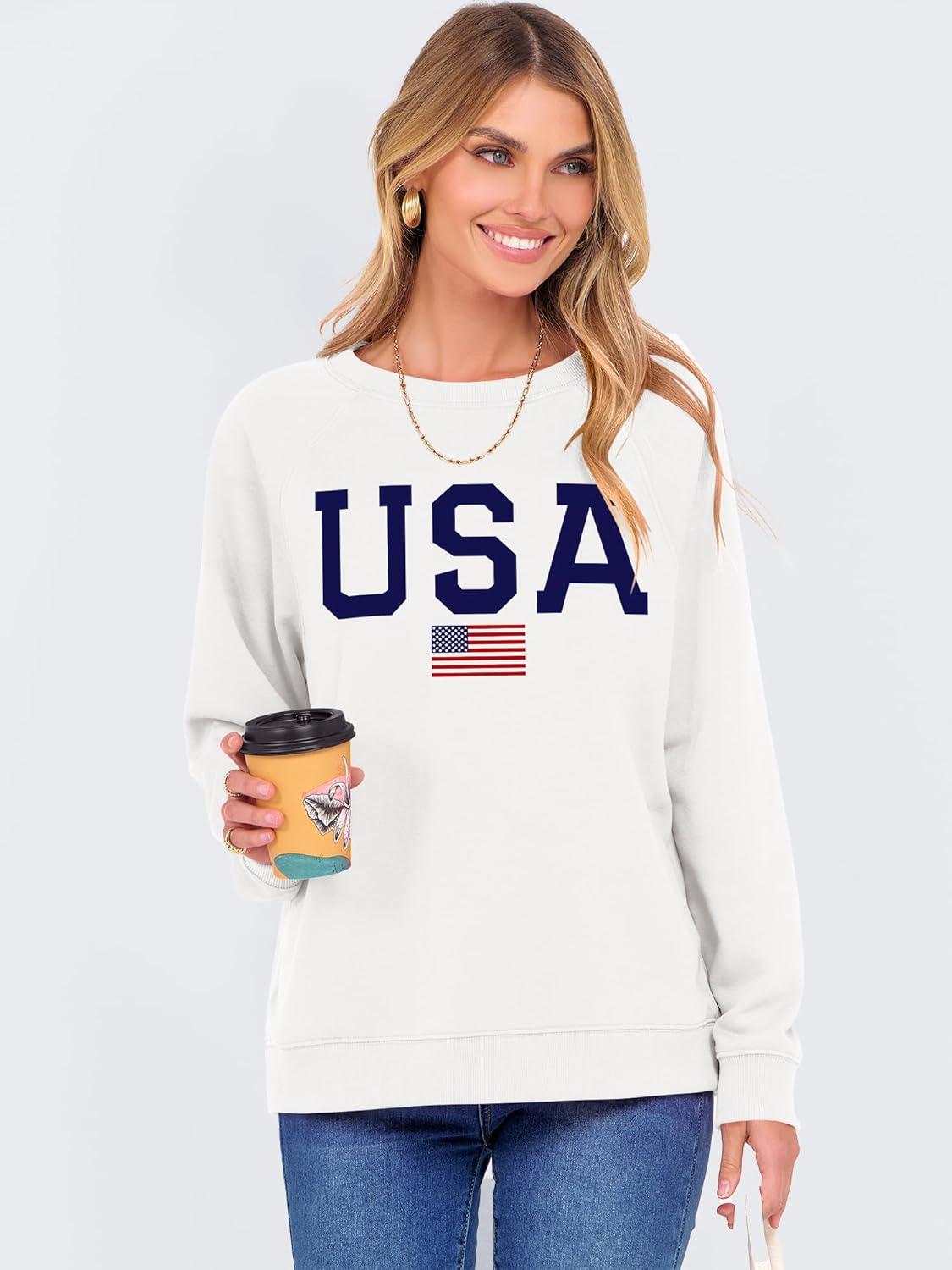 imageANRABESS Womens Oversized Sweatshirts Crewneck Long Sleeve Pullover Hoodies Graphic Cute Teen Girls Clothes 2025 Fall OutfitsWhite  Flag