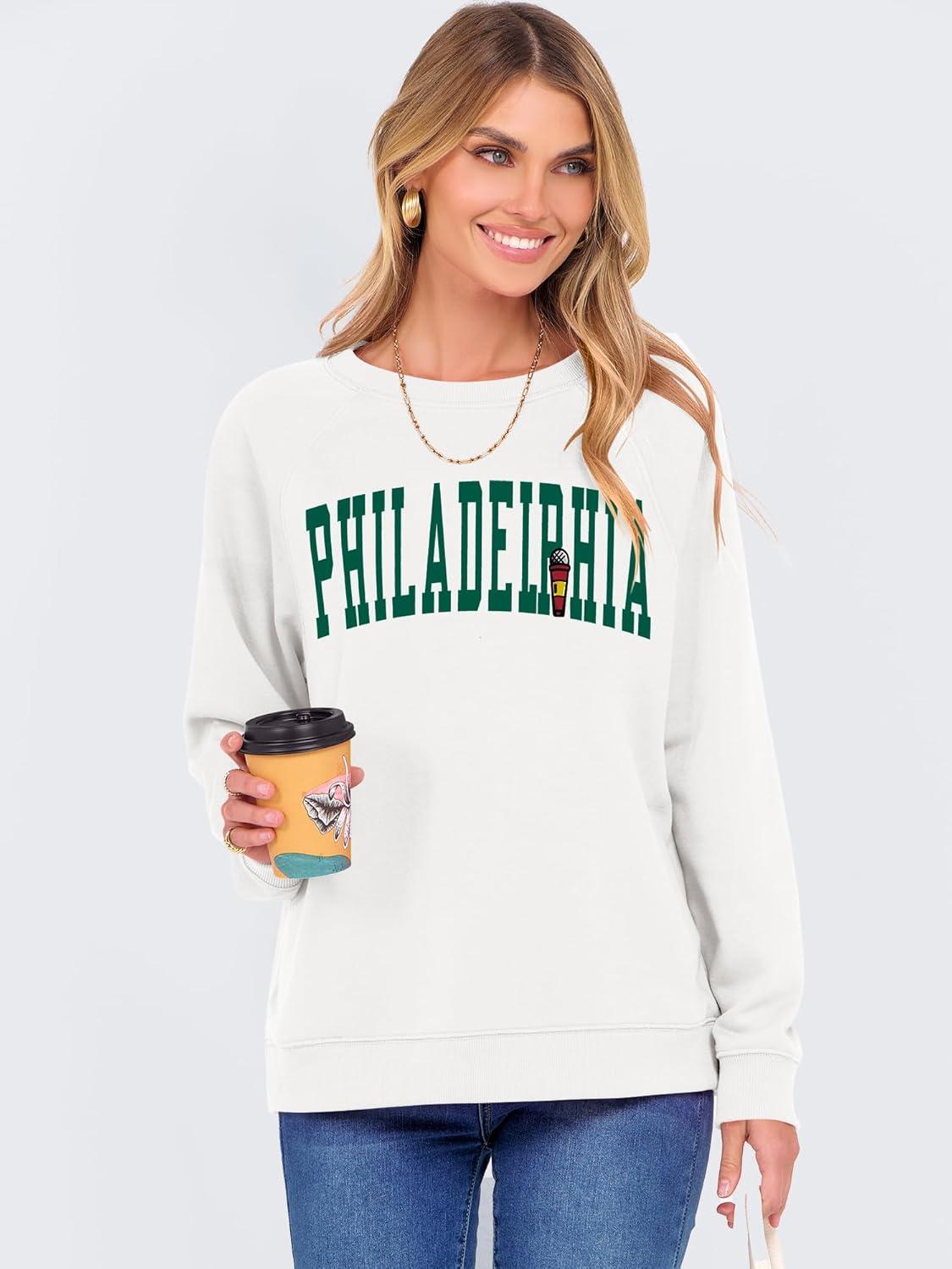 imageANRABESS Womens Oversized Sweatshirts Crewneck Long Sleeve Pullover Hoodies Graphic Cute Teen Girls Clothes 2025 Fall OutfitsWhite  Philadelphia