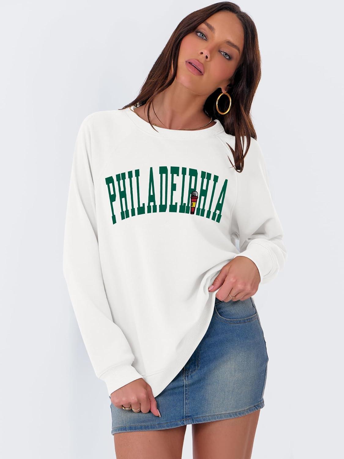 imageANRABESS Womens Oversized Sweatshirts Crewneck Long Sleeve Pullover Hoodies Graphic Cute Teen Girls Clothes 2025 Fall OutfitsWhite  Philadelphia